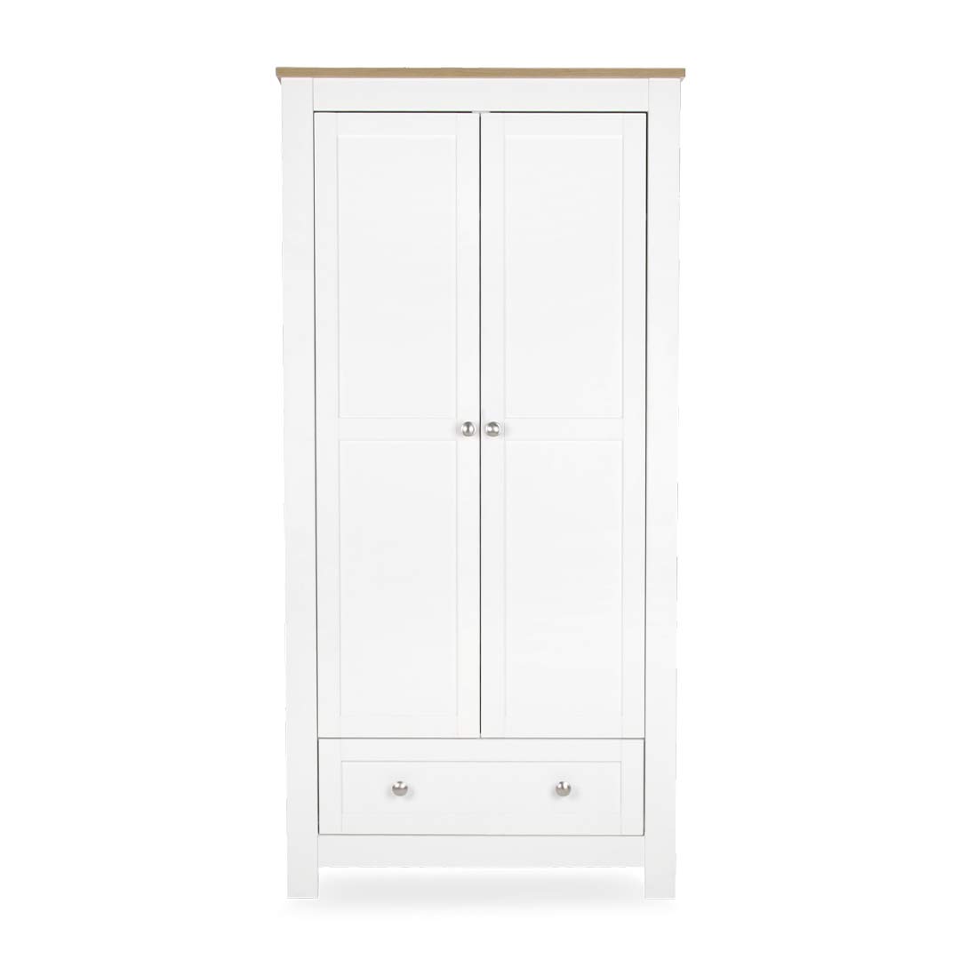CuddleCo Burford Wardrobe - White/Oak-Wardrobes-White/Oak- | Natural Baby Shower