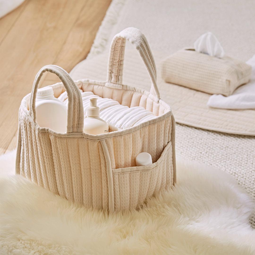 CuddleCo Changing Set - Cashmere Waffle-Nappy Laundry + Storage-Cashmere Waffle- | Natural Baby Shower