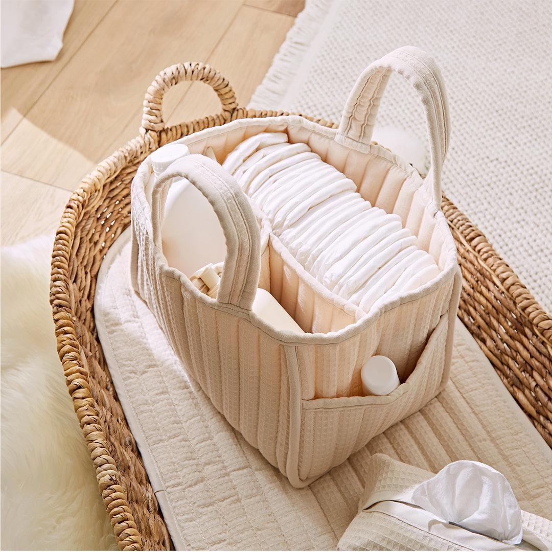 CuddleCo Changing Set - Cashmere Waffle-Nappy Laundry + Storage-Cashmere Waffle- | Natural Baby Shower