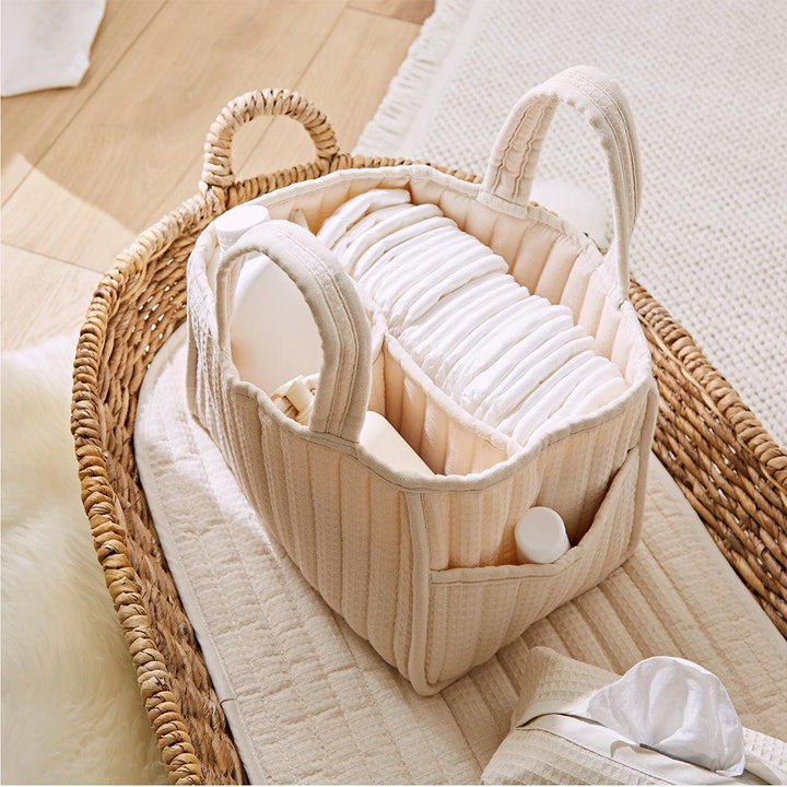 CuddleCo Changing Set - Cashmere Waffle-Nappy Laundry + Storage-Cashmere Waffle- | Natural Baby Shower