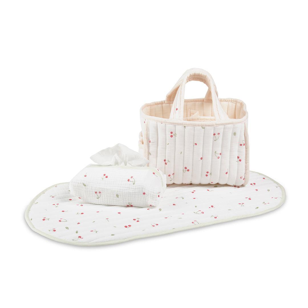 CuddleCo Changing Set - Ditsy Cherry-Nappy Laundry + Storage-Ditsy Cherry- | Natural Baby Shower