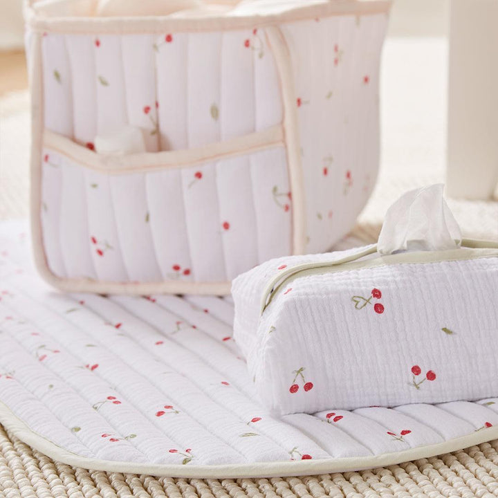 CuddleCo Changing Set - Ditsy Cherry-Nappy Laundry + Storage-Ditsy Cherry- | Natural Baby Shower