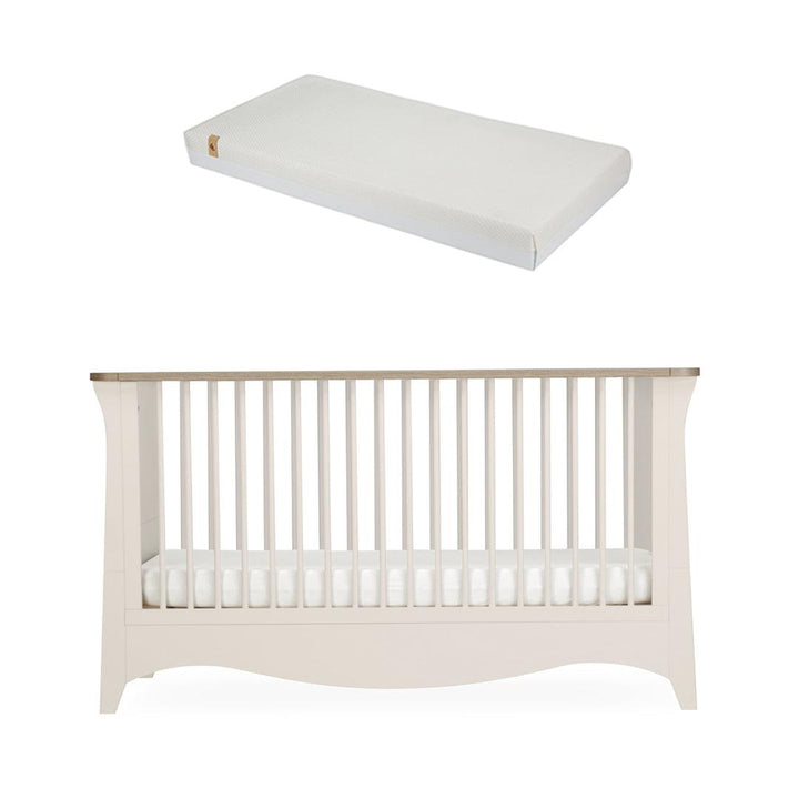 CuddleCo Clara Cot Bed - Cashmere-Cot Beds-Cashmere-Harmony Hypo Allergenic Bamboo Sprung Cot Bed Mattress | Natural Baby Shower