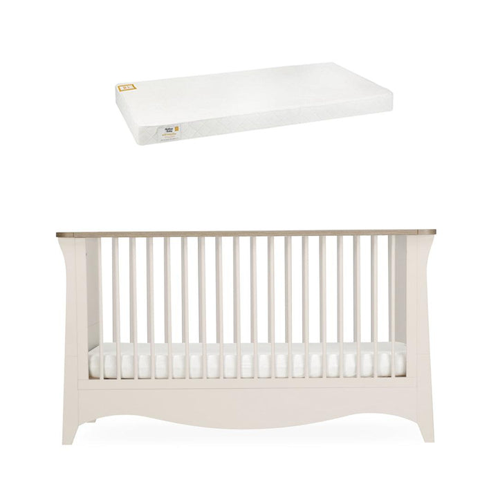 CuddleCo Clara Cot Bed - Cashmere-Cot Beds-Cashmere-White Gold Anti Allergy Pocket Sprung Cot Bed Mattress | Natural Baby Shower