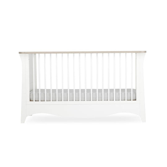 CuddleCo Clara Cot Bed - White/Ash-Cot Beds-White/Ash-No Mattress | Natural Baby Shower