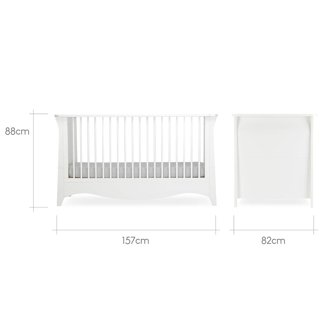 CuddleCo Clara Cot Bed - White-Cot Beds- | Natural Baby Shower
