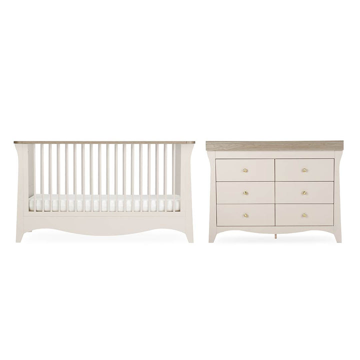 CuddleCo Clara Luxe 2pc Set - Cashmere/Ash-Nursery Sets-Cashmere/Ash- | Natural Baby Shower