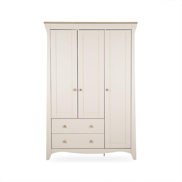 CuddleCo Clara Triple Wardrobe 2 Draw - Cashmere/Ash-Wardrobes-Cashmere/Ash- | Natural Baby Shower