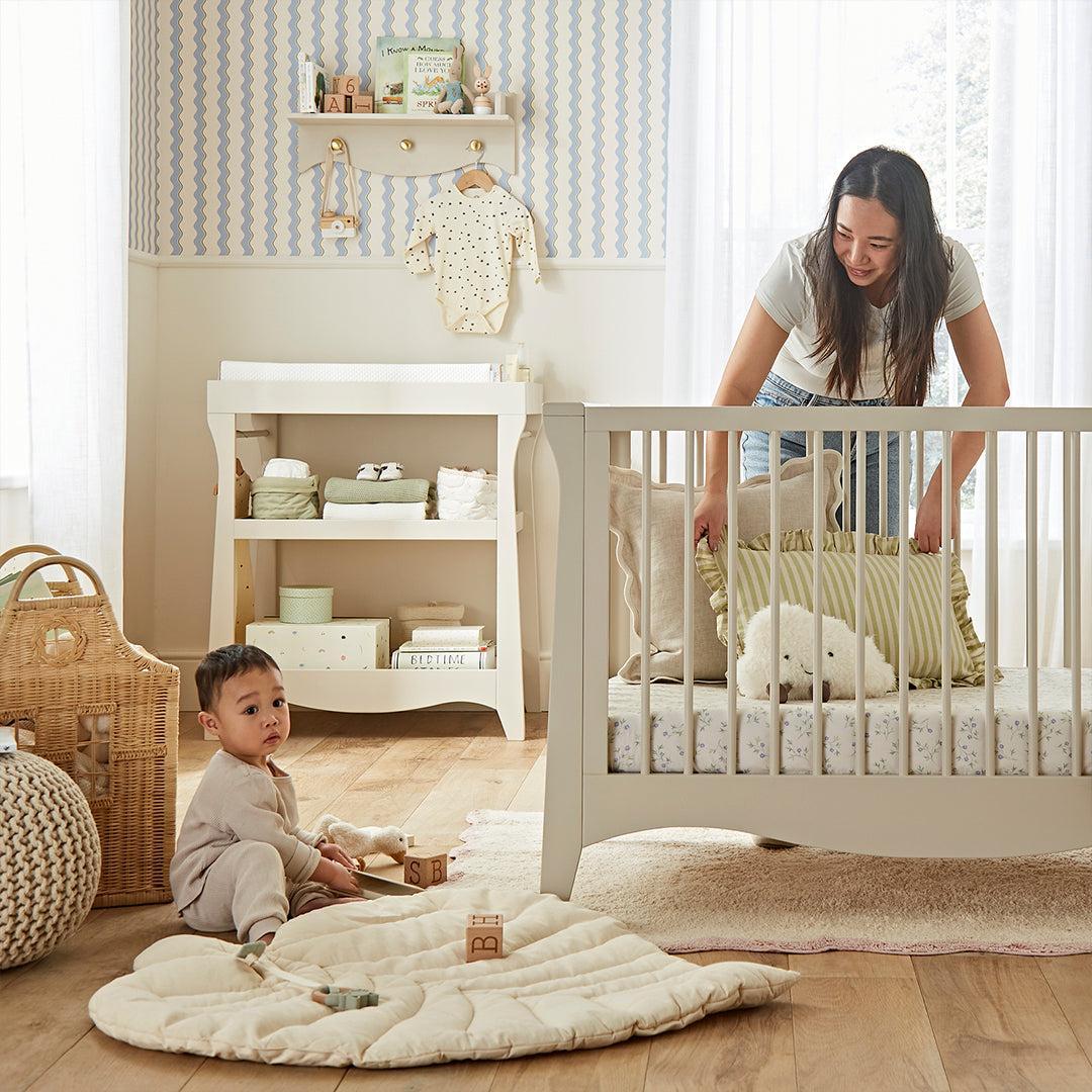 CuddleCo Clara Mini 2 Piece Nursery Furniture Set - Cashmere-Nursery Sets-Cashmere-One Size | Natural Baby Shower