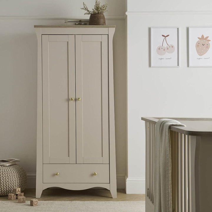 CuddleCo Clara 2-Door Double Wardrobe - Cashmere-Wardrobes-Cashmere- | Natural Baby Shower
