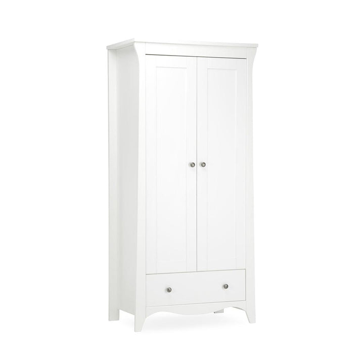 CuddleCo Clara 3 Piece Set 3-Drawer Dresser Cot Bed + Wardrobe - White-Nursery Sets- | Natural Baby Shower