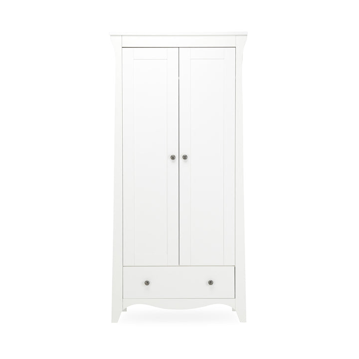 CuddleCo Clara 2-Door Double Wardrobe - White