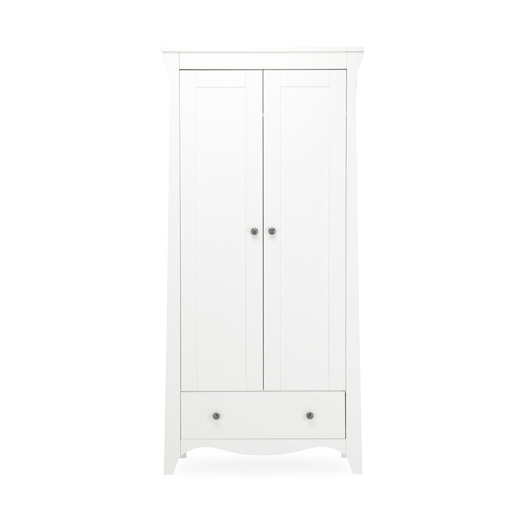 CuddleCo Clara 3 Piece Set 3-Drawer Dresser Cot Bed + Wardrobe - White-Nursery Sets- | Natural Baby Shower