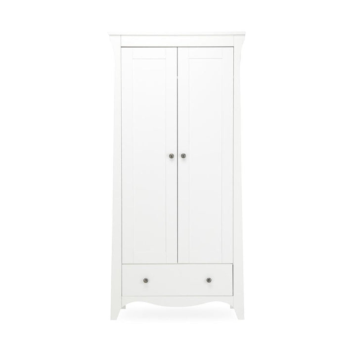CuddleCo Clara 3 Piece Set 3-Drawer Dresser Cot Bed + Wardrobe - White-Nursery Sets- | Natural Baby Shower