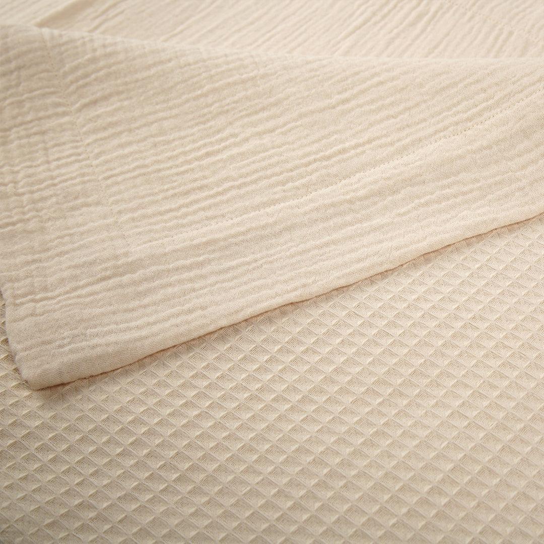 CuddleCo Comforter Blanket - Cashmere Waffle-Blankets-Cashmere Waffle- | Natural Baby Shower
