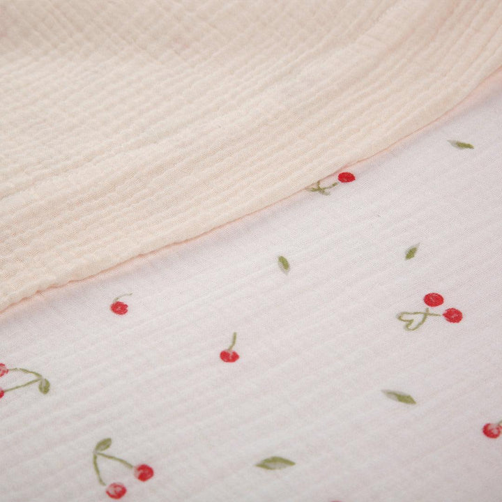 CuddleCo Comforter Blanket - Ditsy Cherry-Blankets-Ditsy Cherry- | Natural Baby Shower