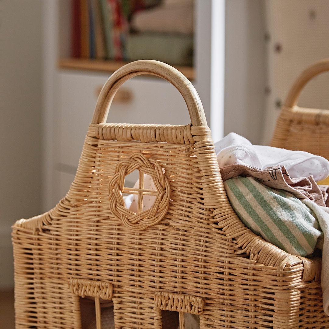 CuddleCo Dutch House Storage Baskets - Set of 3 - Natural-Storage Baskets-Natural-One Size | Natural Baby Shower