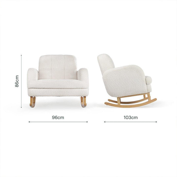 CuddleCo Etta Cuddle Chair - Boucle Off White-Feeding Chairs- | Natural Baby Shower