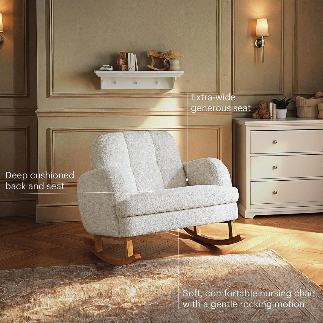 CuddleCo Etta Cuddle Chair - Boucle Off White-Feeding Chairs- | Natural Baby Shower