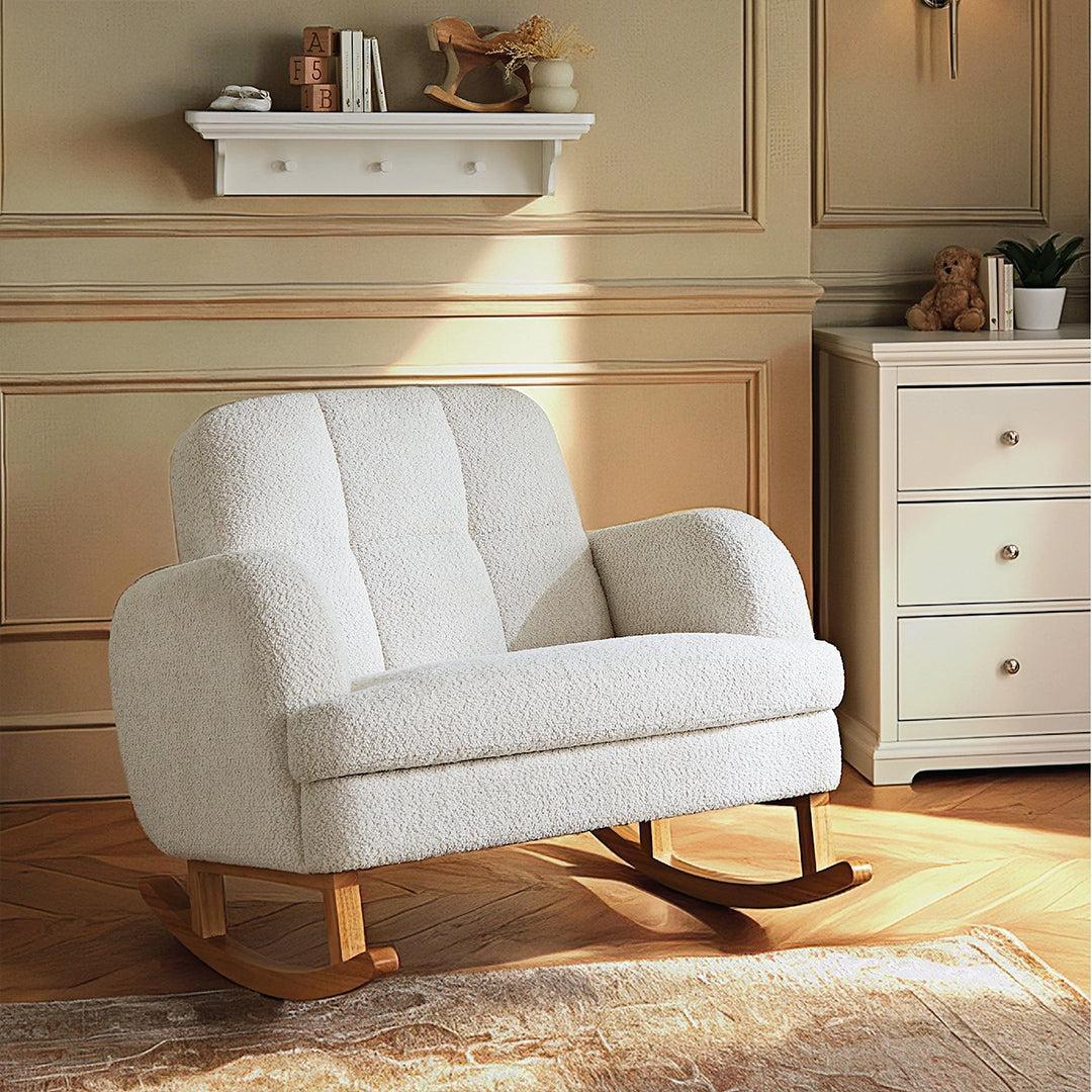 CuddleCo Etta Cuddle Chair - Boucle Off White-Feeding Chairs- | Natural Baby Shower