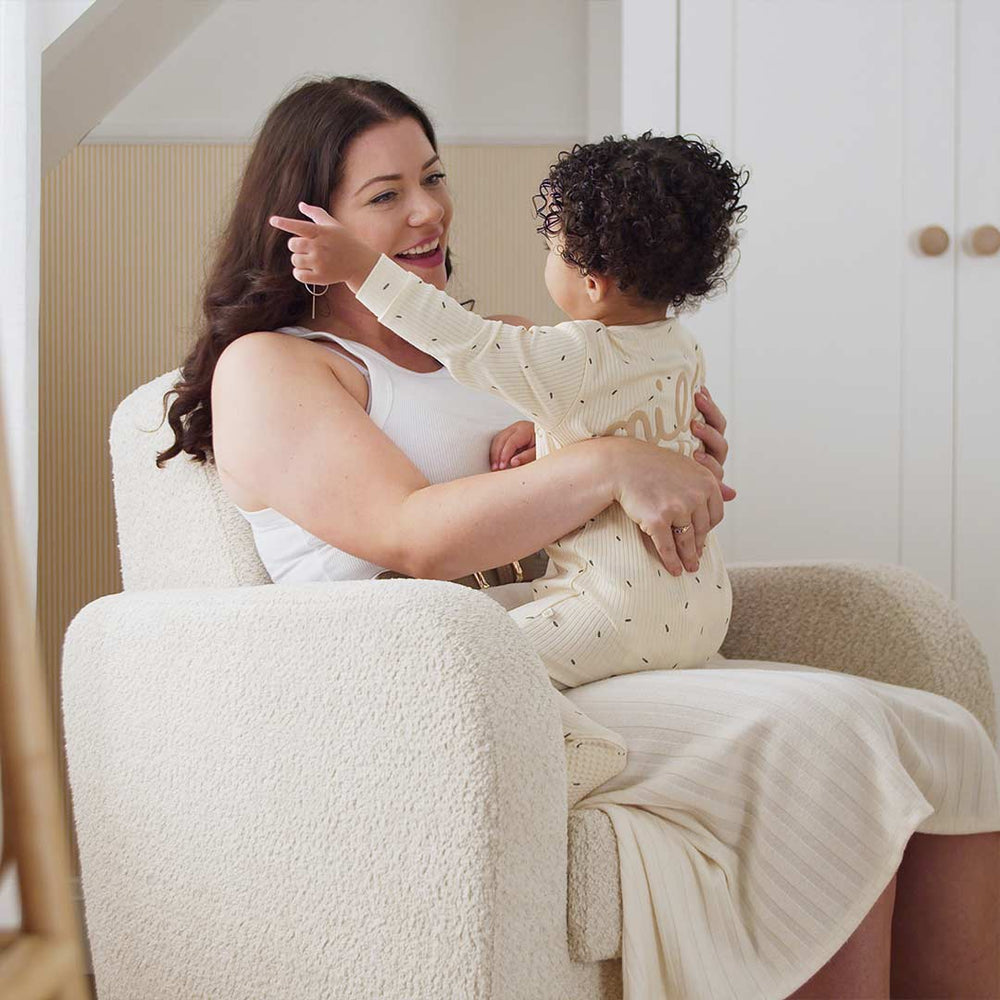 CuddleCo Etta Cuddle Chair - Boucle Mushroom-Feeding Chairs-Boucle Mushroom- | Natural Baby Shower