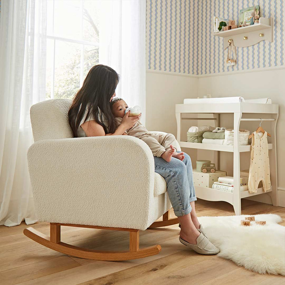 CuddleCo Etta Cuddle Chair - Boucle Off White-Feeding Chairs-Boucle Off White- | Natural Baby Shower