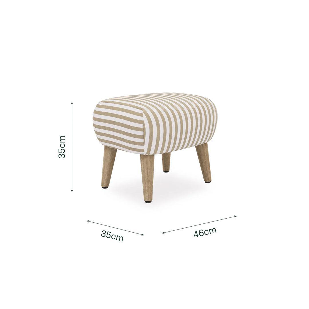 CuddleCo Etta Footstool - Beach Stripe-Footstools-Beach Stripe-One Size | Natural Baby Shower