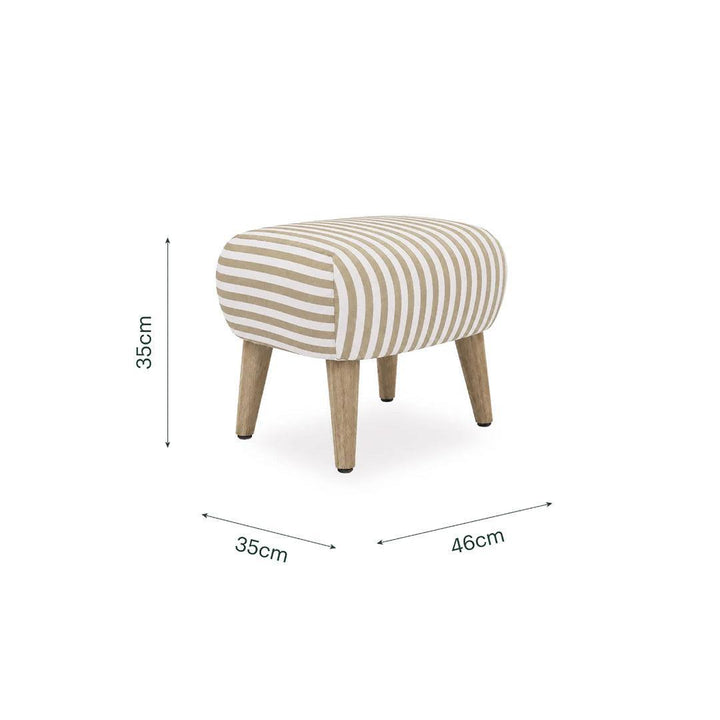 CuddleCo Etta Footstool - Beach Stripe-Footstools-Beach Stripe-One Size | Natural Baby Shower