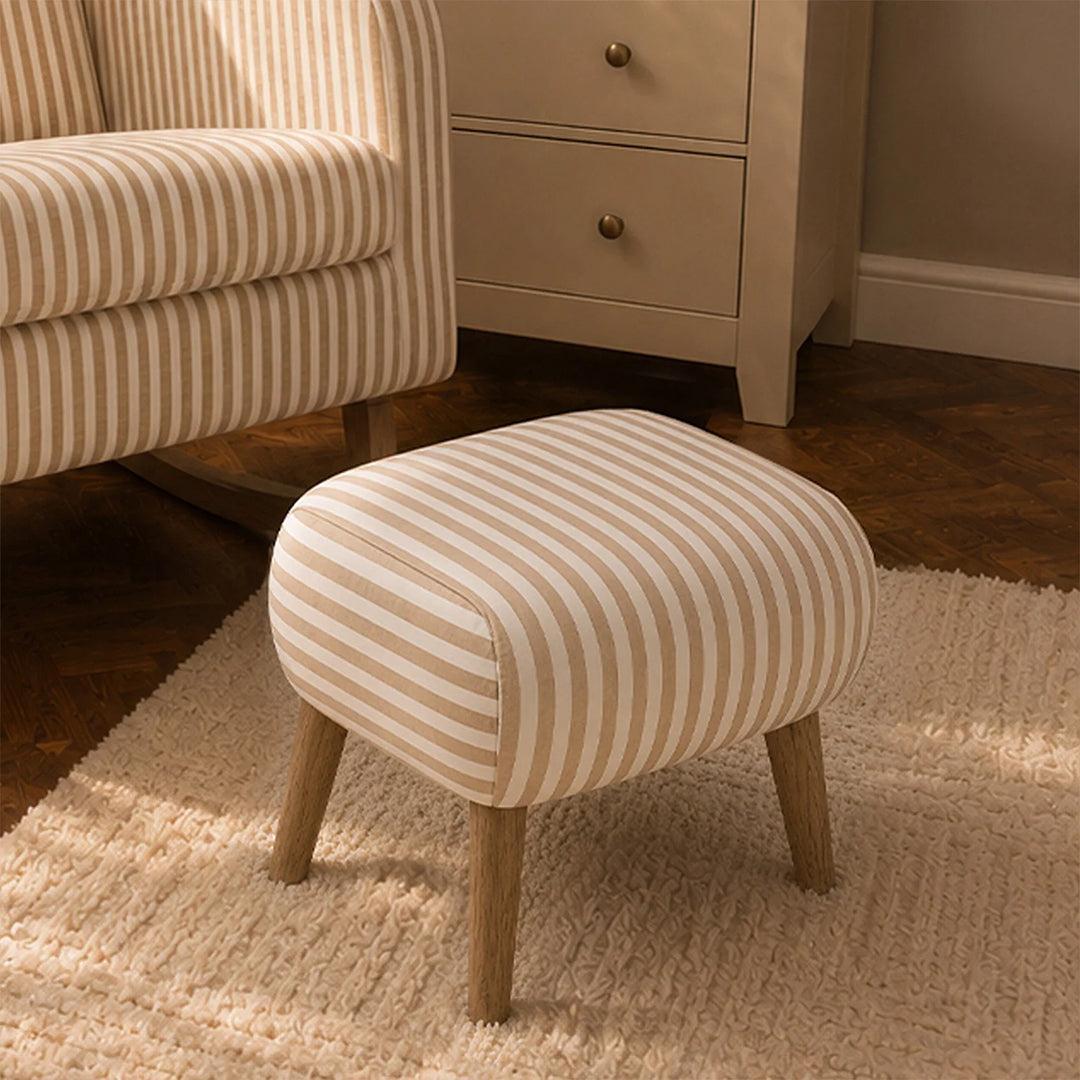 CuddleCo Etta Footstool - Beach Stripe-Footstools-Beach Stripe-One Size | Natural Baby Shower