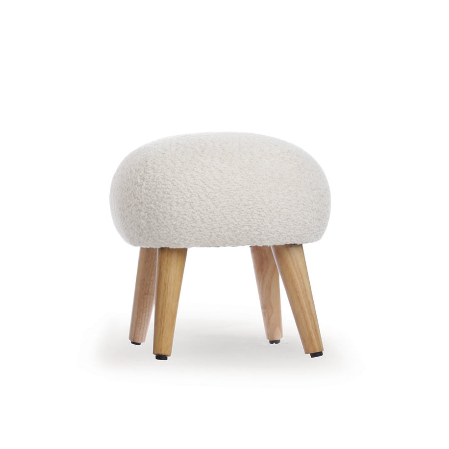 CuddleCo Etta Foot Stool - Boucle Off White-Footstools-Boucle Off White- | Natural Baby Shower