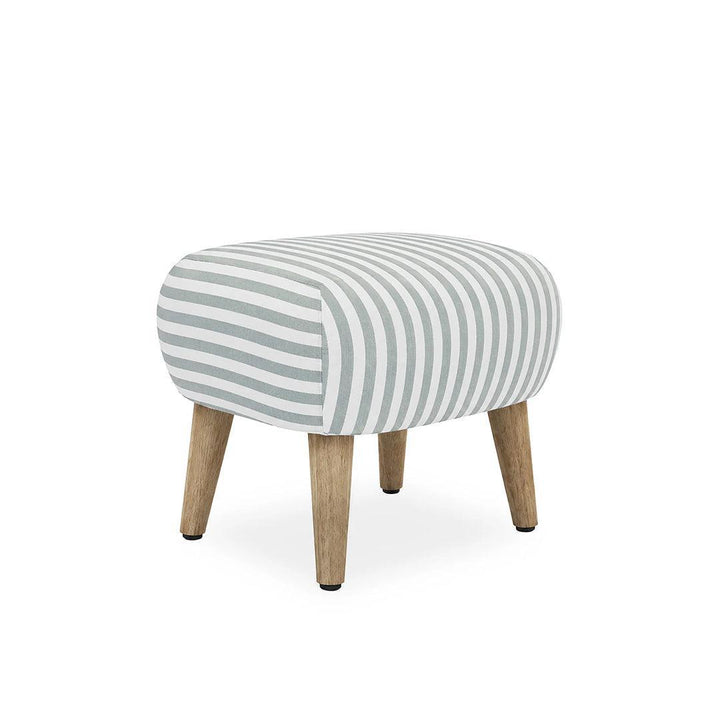 CuddleCo Etta Footstool - Sea Salt Stripe-Footstools-Sea Salt Stripe-One Size | Natural Baby Shower
