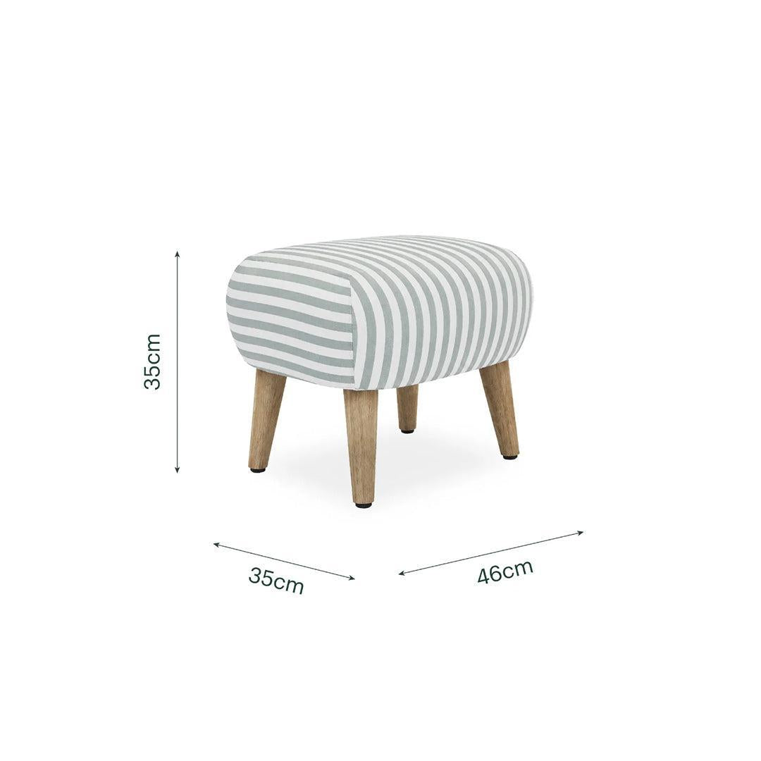 CuddleCo Etta Footstool - Sea Salt Stripe-Footstools-Sea Salt Stripe-One Size | Natural Baby Shower