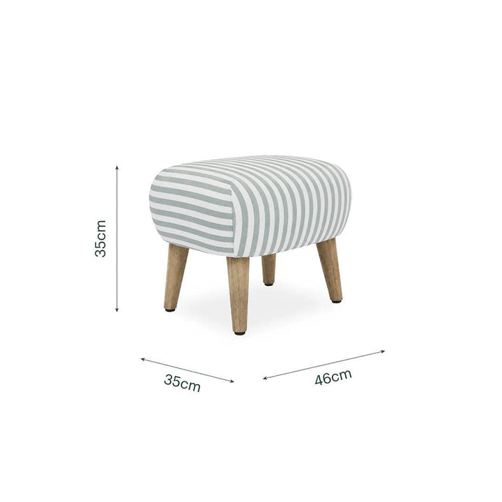 CuddleCo Etta Footstool - Sea Salt Stripe-Footstools-Sea Salt Stripe-One Size | Natural Baby Shower
