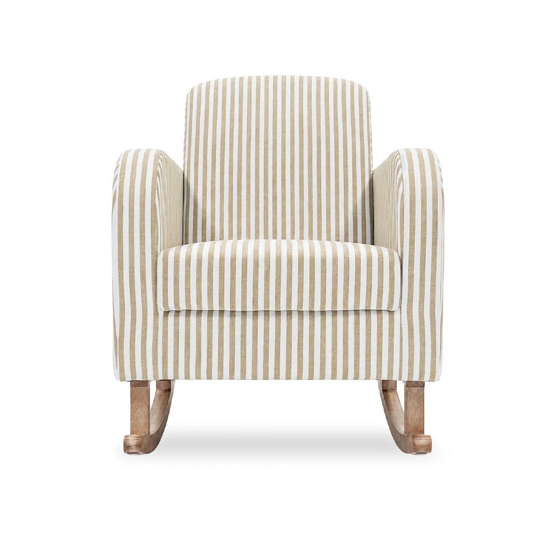 CuddleCo Etta Nursing Chair & Footstool - Beach Stripe-Feeding Chairs-Beach Stripe-One Size | Natural Baby Shower