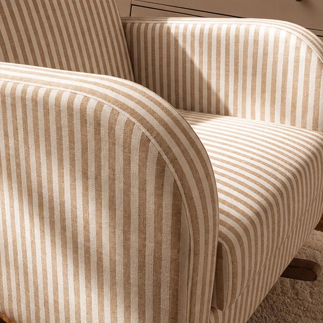 CuddleCo Etta Nursing Chair & Footstool - Beach Stripe-Feeding Chairs-Beach Stripe-One Size | Natural Baby Shower