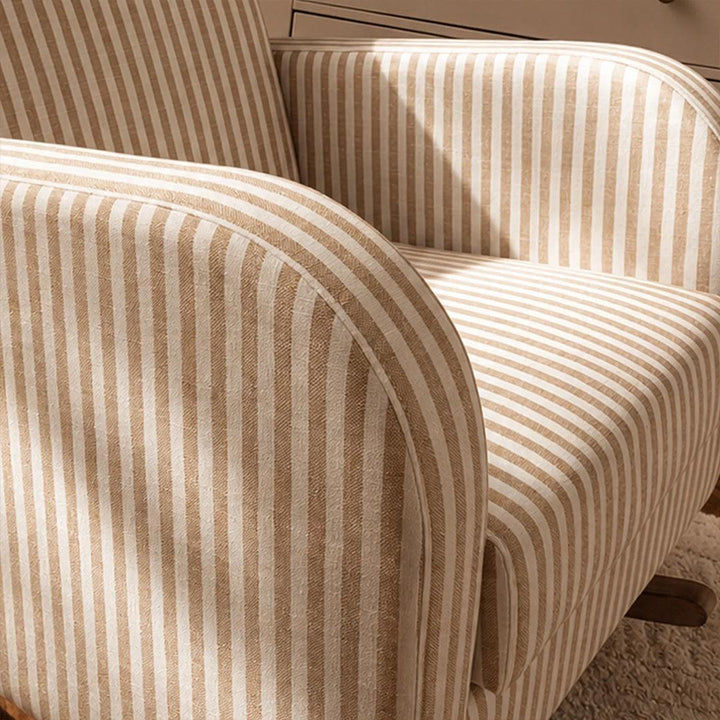 CuddleCo Etta Nursing Chair & Footstool - Beach Stripe-Feeding Chairs-Beach Stripe-One Size | Natural Baby Shower