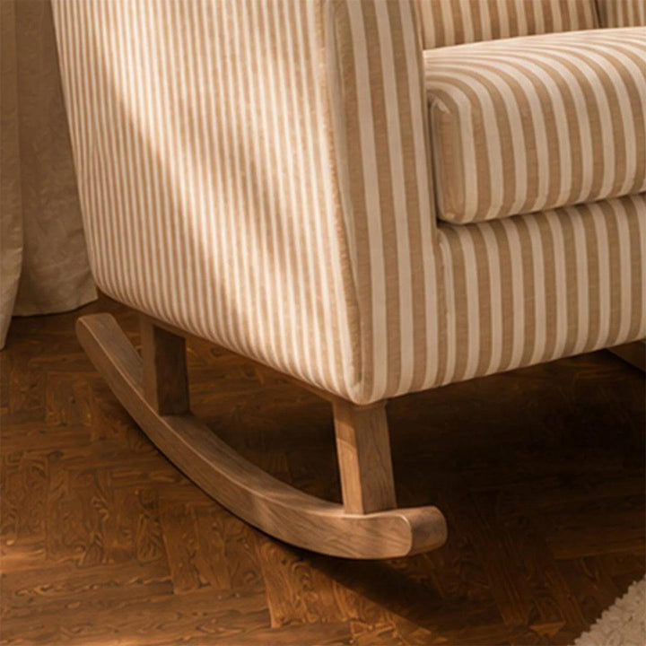 CuddleCo Etta Nursing Chair & Footstool - Beach Stripe-Feeding Chairs-Beach Stripe-One Size | Natural Baby Shower
