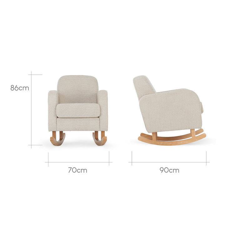 CuddleCo Etta Nursing Chair - Boucle Mushroom-Feeding Chairs-Mushroom- | Natural Baby Shower