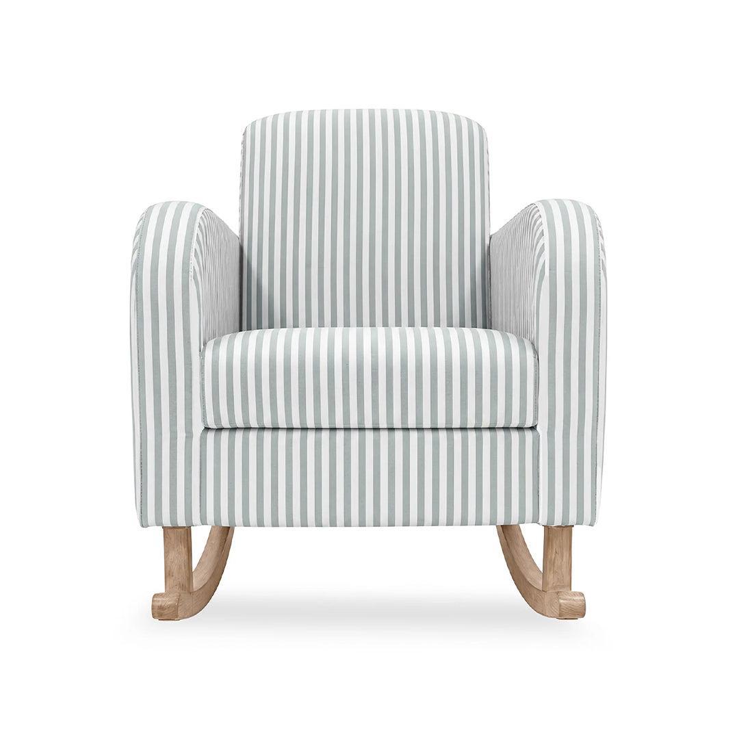 CuddleCo Etta Nursing Chair & Footstool - Sea Salt Stripe-Feeding Chairs-Sea Salt Stripe-One Size | Natural Baby Shower