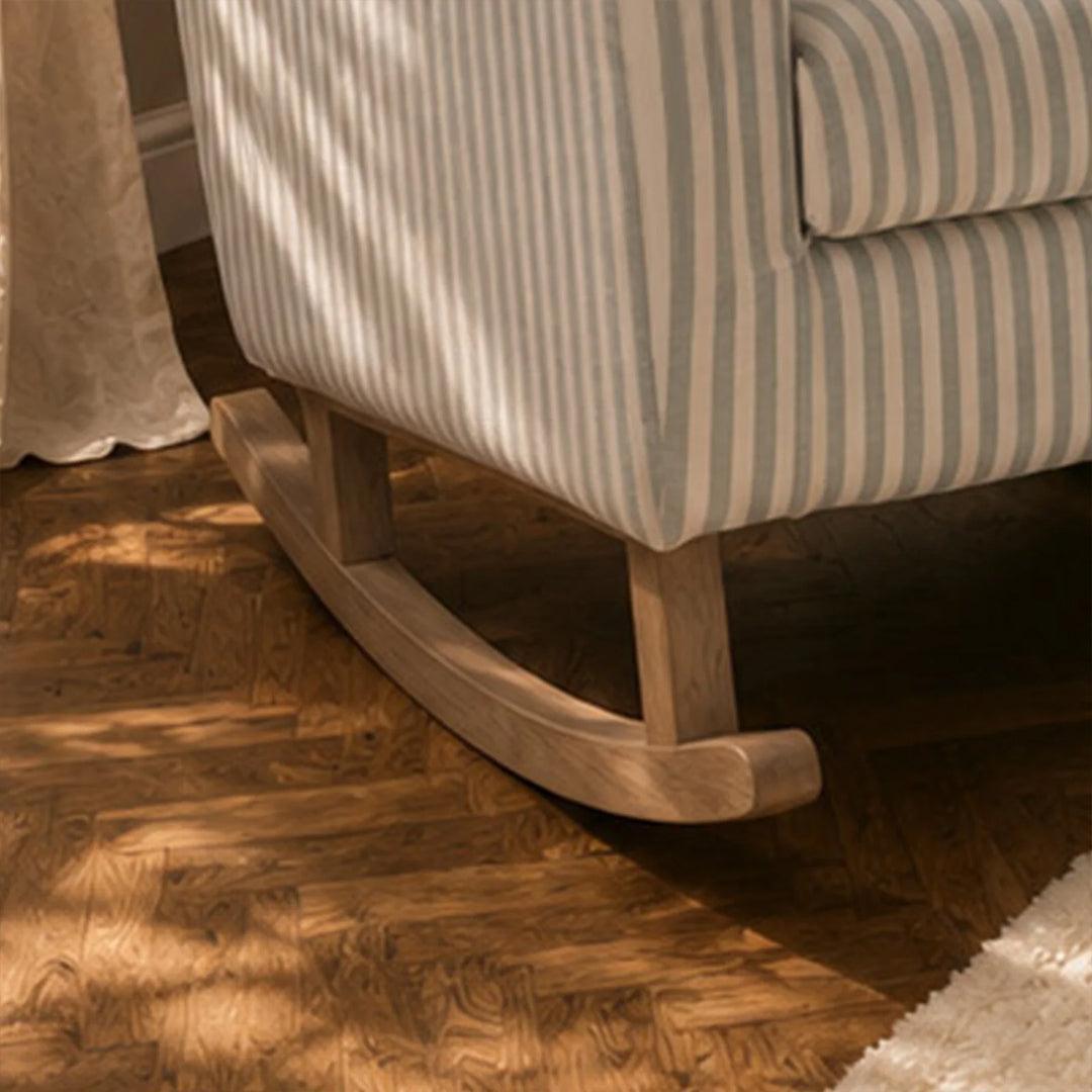 CuddleCo Etta Nursing Chair & Footstool - Sea Salt Stripe-Feeding Chairs-Sea Salt Stripe-One Size | Natural Baby Shower