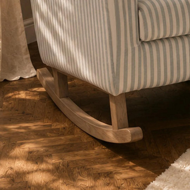 CuddleCo Etta Nursing Chair & Footstool - Sea Salt Stripe-Feeding Chairs-Sea Salt Stripe-One Size | Natural Baby Shower