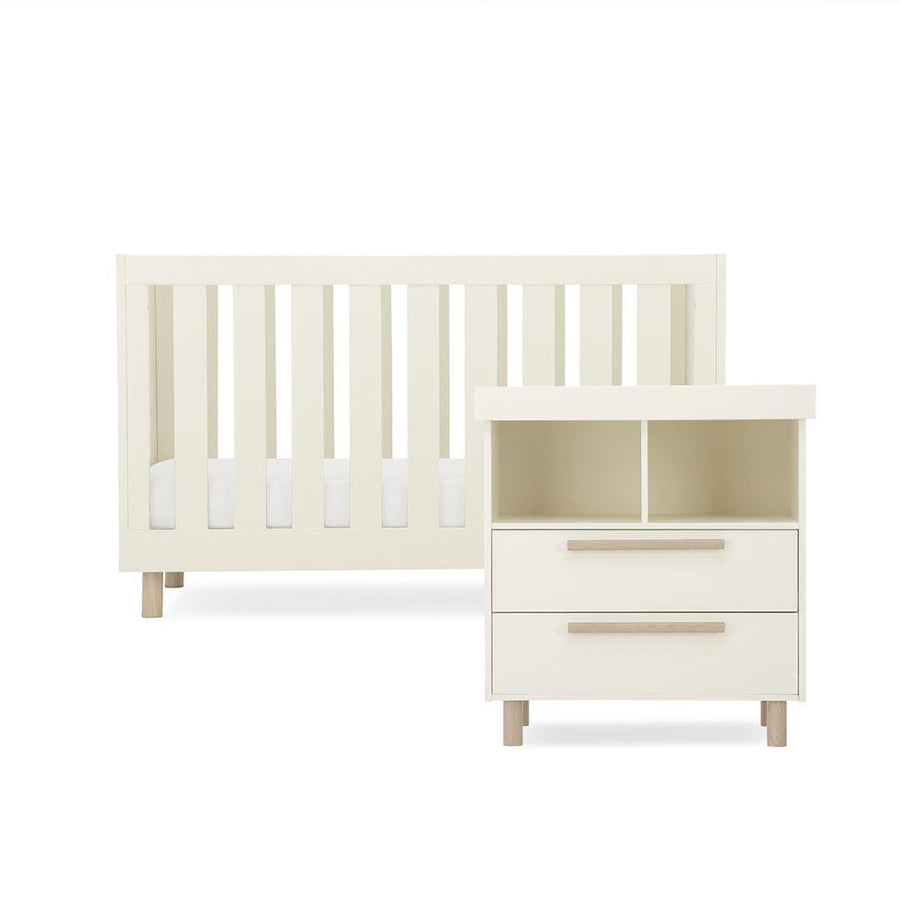 CuddleCo Harper 2 Piece Nursery Set - Cream & Ash-Nursery Sets-Cream & Ash-One Size | Natural Baby Shower