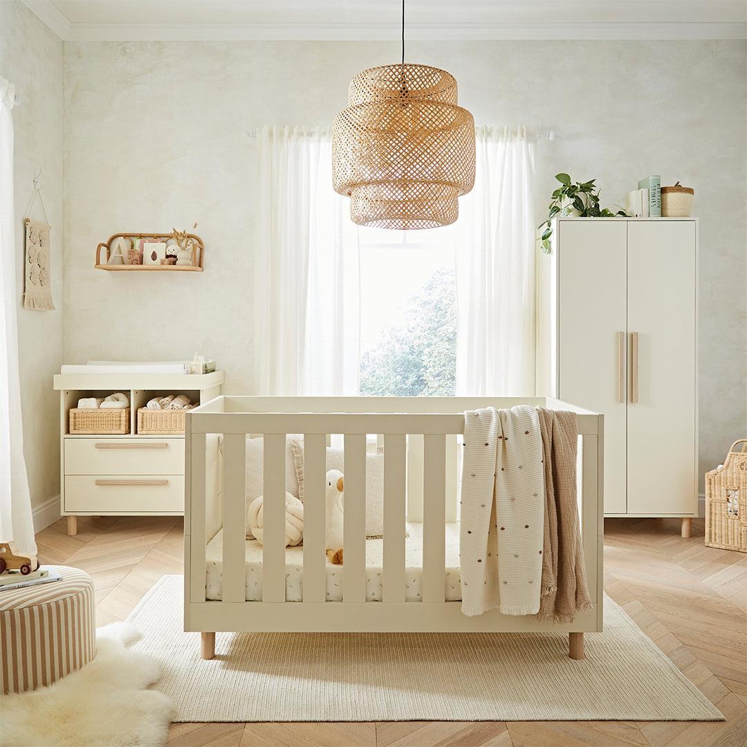 CuddleCo Harper 3 Piece Nursery Set - Cream & Ash-Nursery Sets-Cream & Ash-One Size | Natural Baby Shower