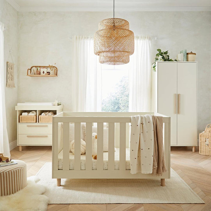 CuddleCo Harper 3 Piece Nursery Set - Cream & Ash-Nursery Sets-Cream & Ash-One Size | Natural Baby Shower