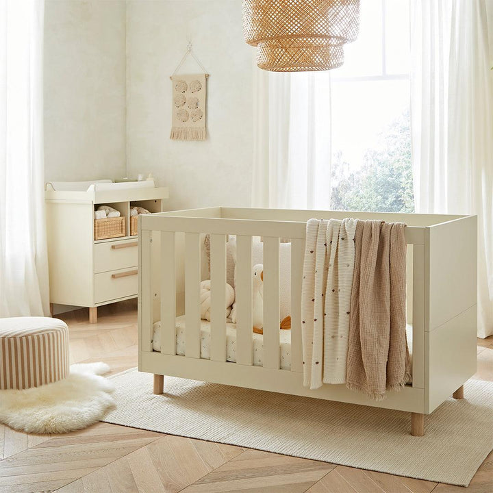 CuddleCo Harper 2 Piece Nursery Set - Cream & Ash-Nursery Sets-Cream & Ash-One Size | Natural Baby Shower