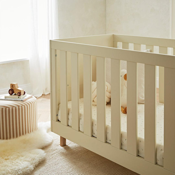 CuddleCo Harper Cot Bed - Cream & Ash-Cot Beds-Cream & Ash-Cot Bed | Natural Baby Shower