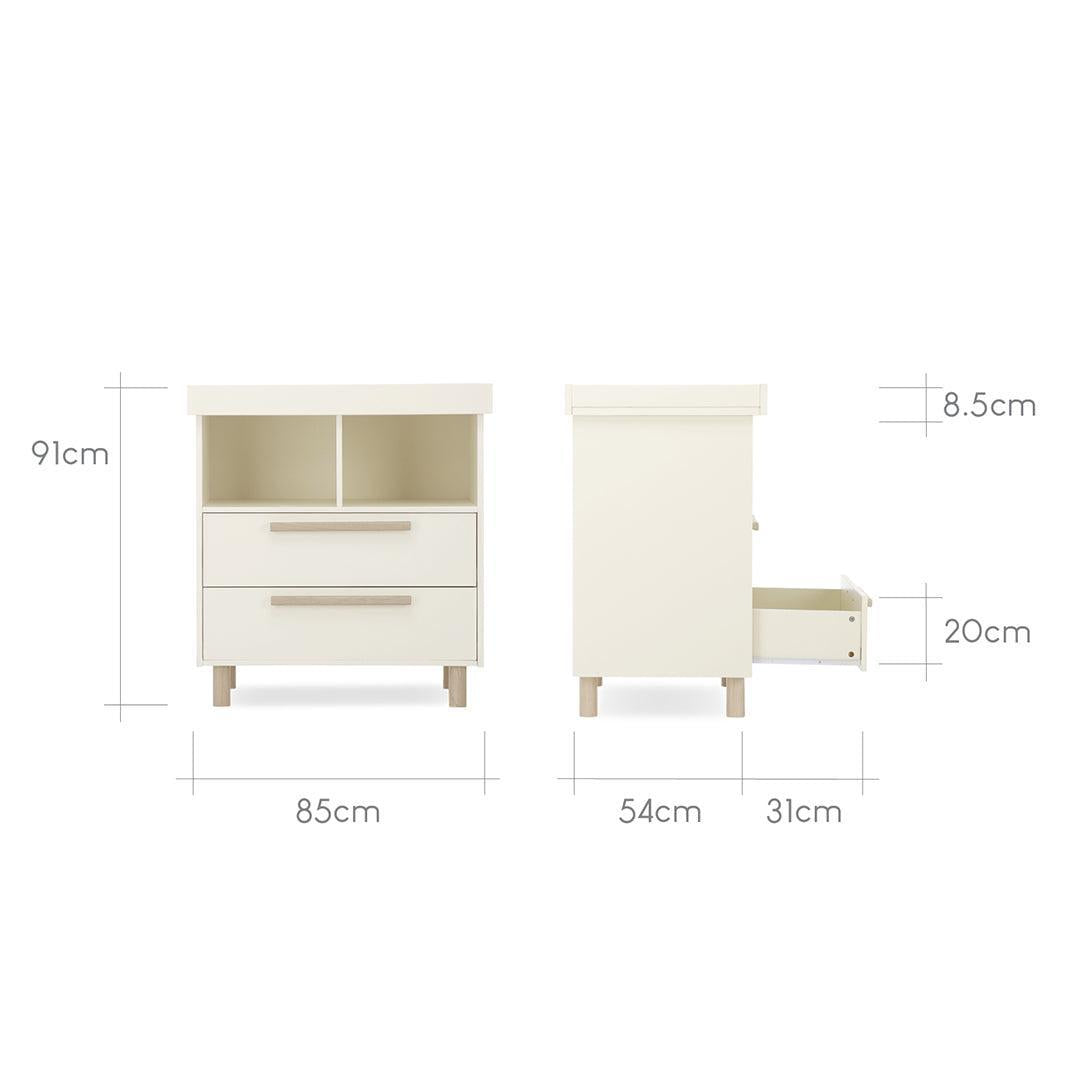 CuddleCo Harper 2 Piece Nursery Set - Cream & Ash-Nursery Sets-Cream & Ash-One Size | Natural Baby Shower