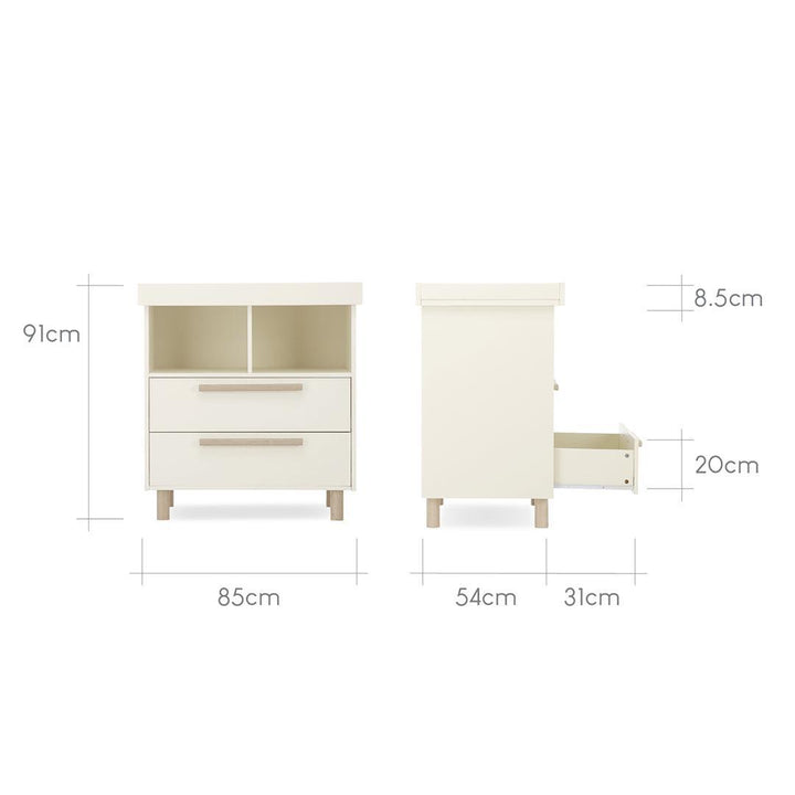 CuddleCo Harper 2 Piece Nursery Set - Cream & Ash-Nursery Sets-Cream & Ash-One Size | Natural Baby Shower