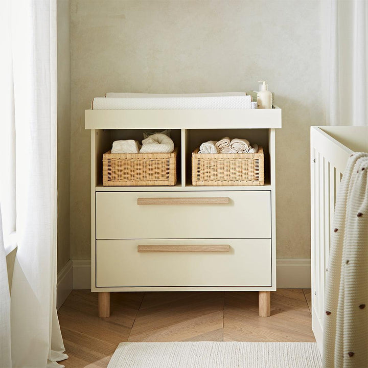 CuddleCo Harper 2 Piece Nursery Set - Cream & Ash-Nursery Sets-Cream & Ash-One Size | Natural Baby Shower