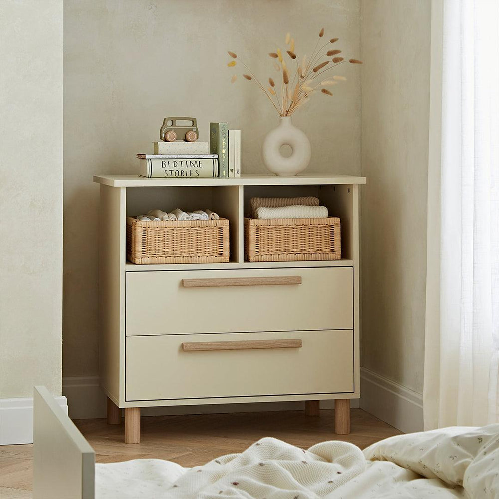 CuddleCo Harper 2 Piece Nursery Set - Cream & Ash-Nursery Sets-Cream & Ash-One Size | Natural Baby Shower